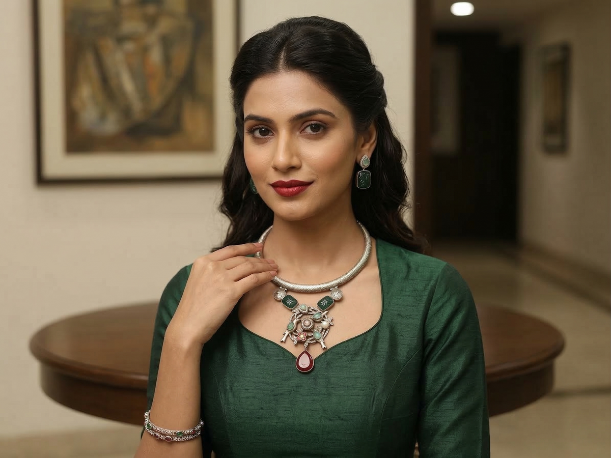 Oxidised Hasli Set