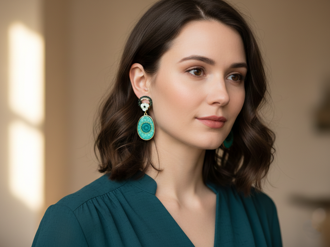 Mandala Drop Earrings