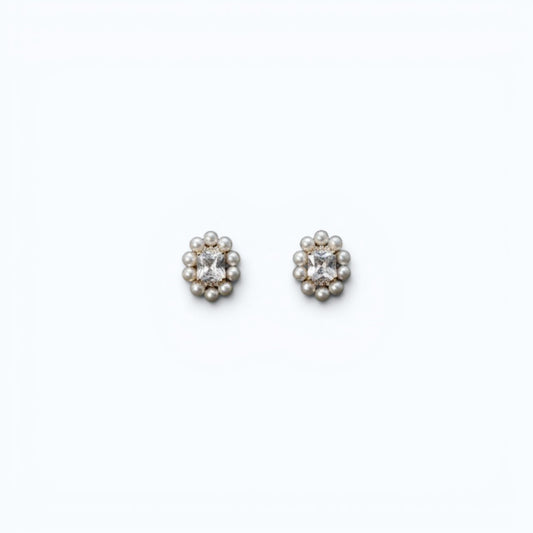Pearl Halo Studs