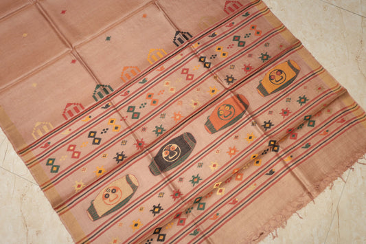 Pure Tussar Silk Saree with Woven Pallu