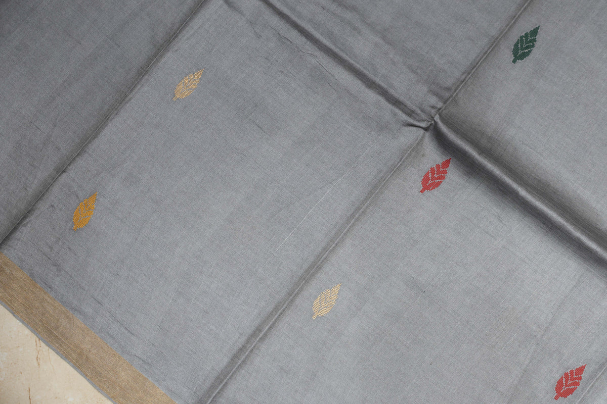 Pure Tussar Silk Saree with Woven Pallu