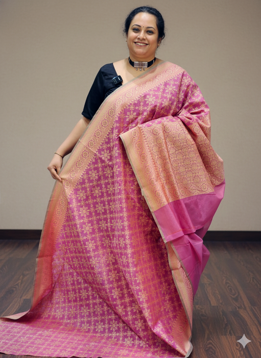 Kora Cotton Banarasi Saree