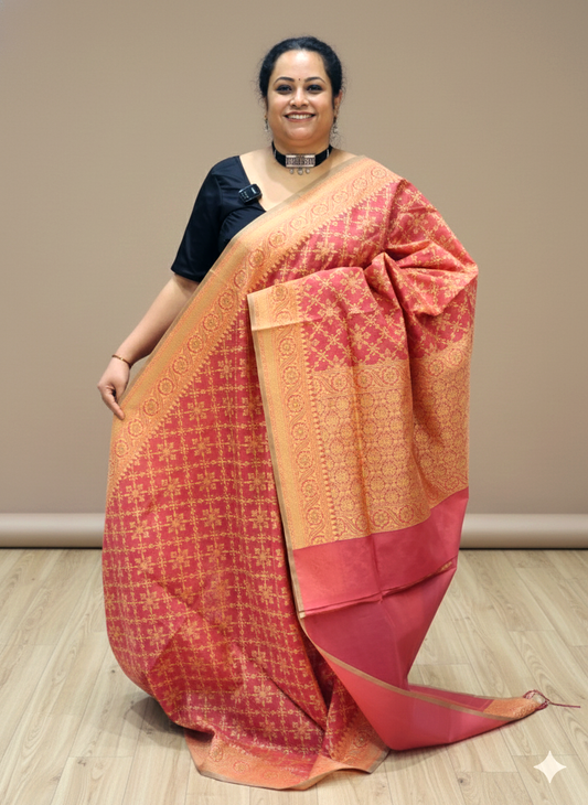 Kora Cotton Banarasi Saree