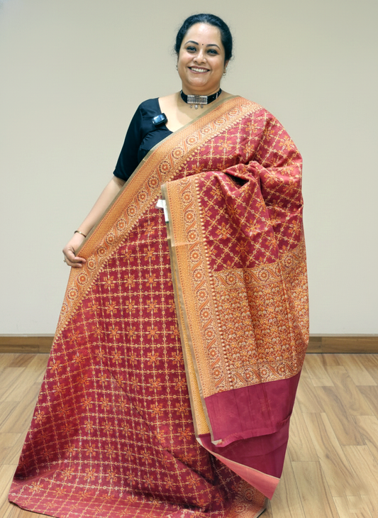 Kora Cotton Banarasi Saree
