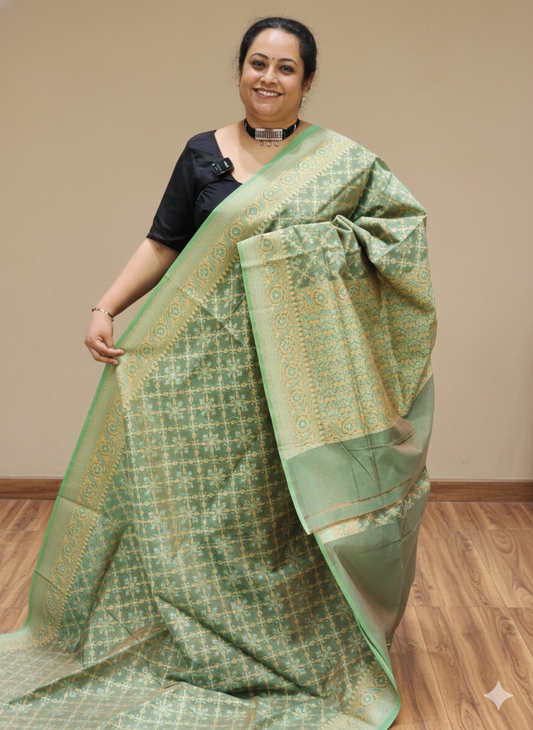 Kora Cotton Banarasi Saree