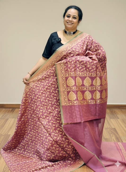 Kora Cotton Banarasi Saree