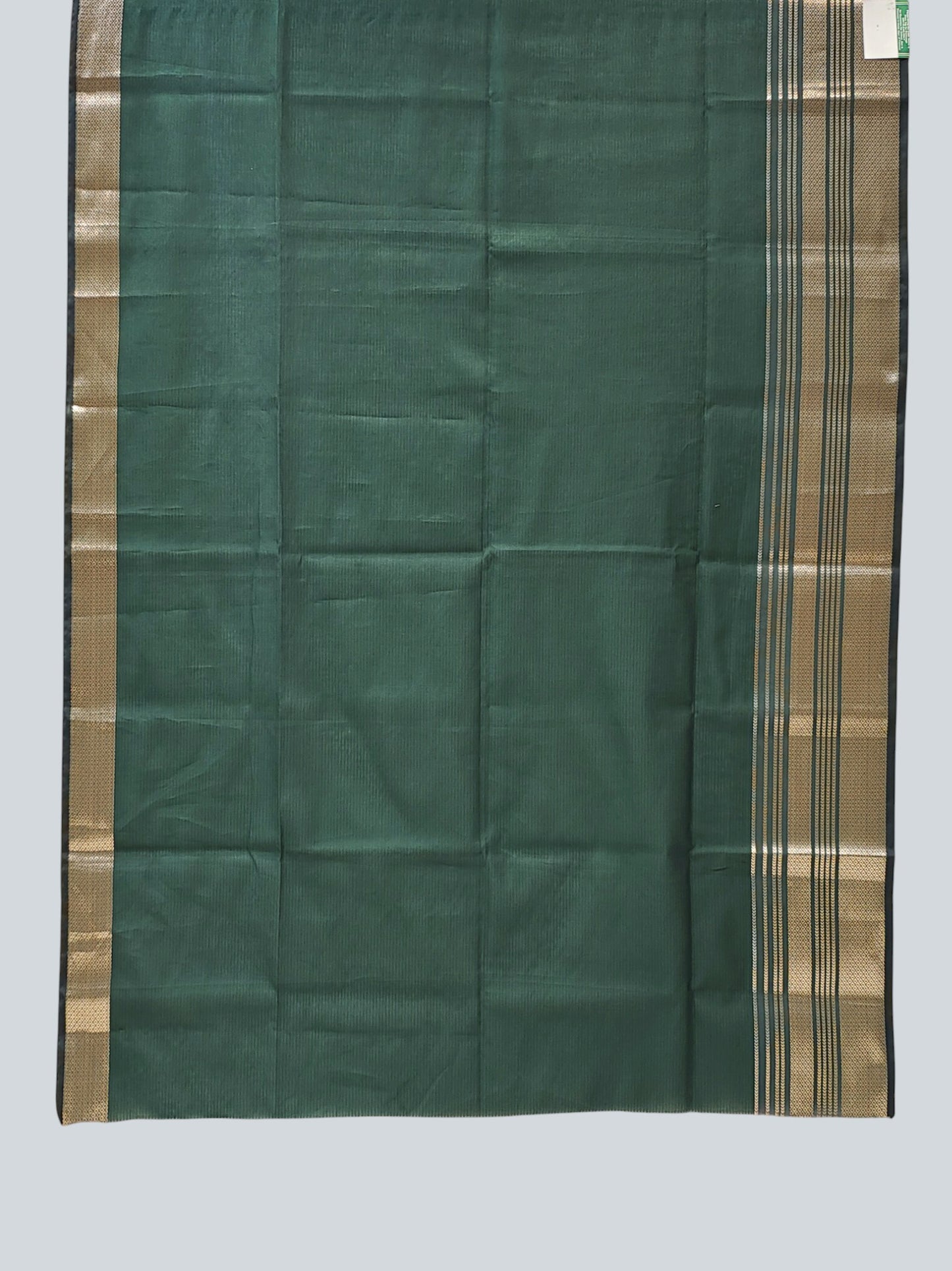 Maheshwari Siko Saree with Zari Woven Borders & Striped Pallu