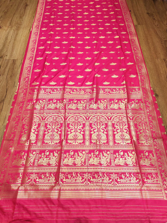 Magenta Swarnachari Blend Saree