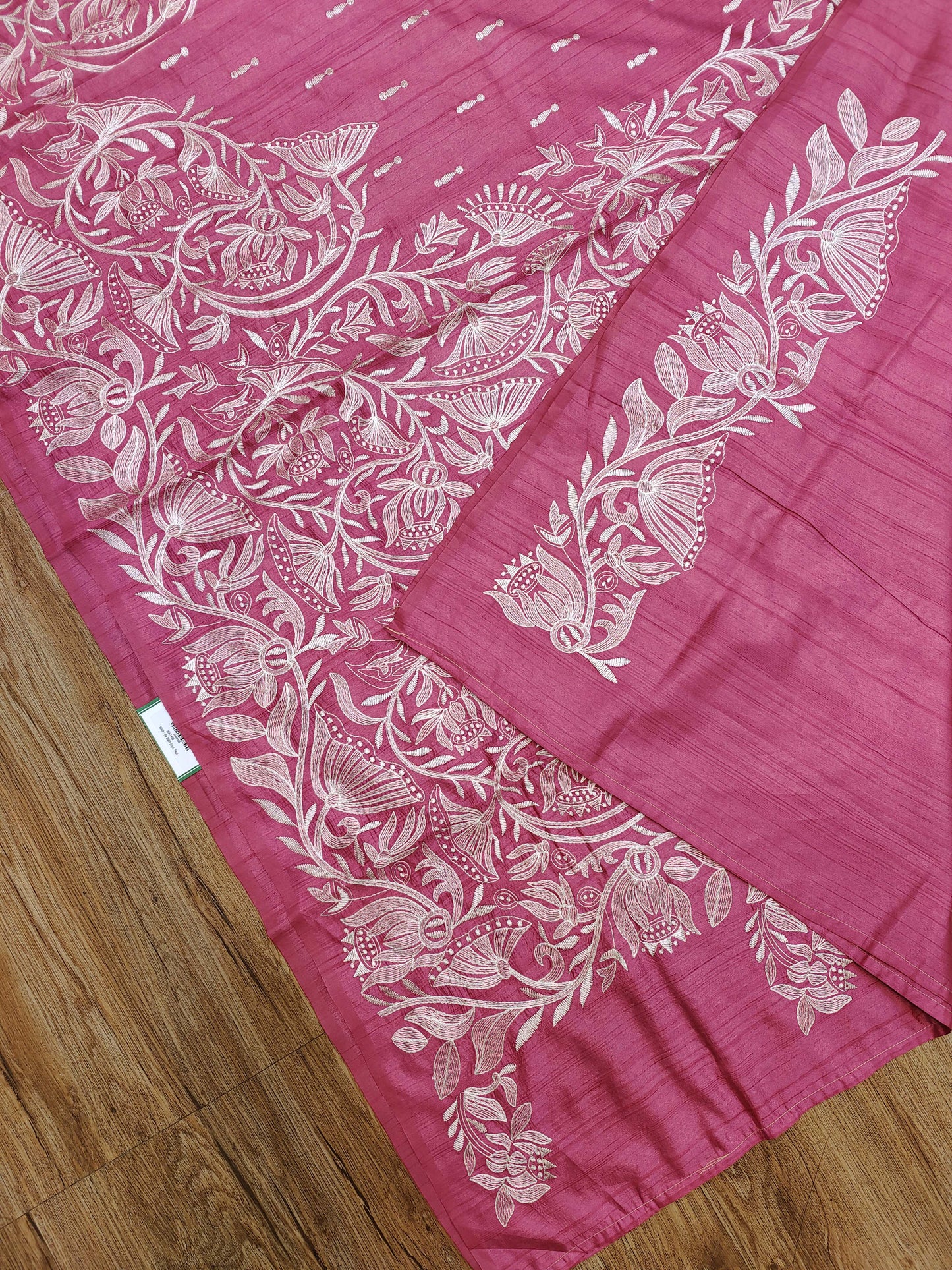 Embroidery on Blend Tussar Silk