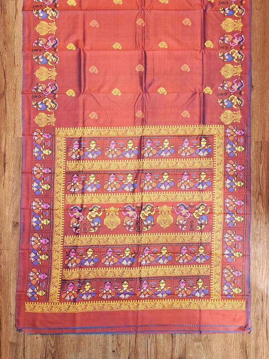 Jamini Roy Inspired Bishnupuri Silk Saree