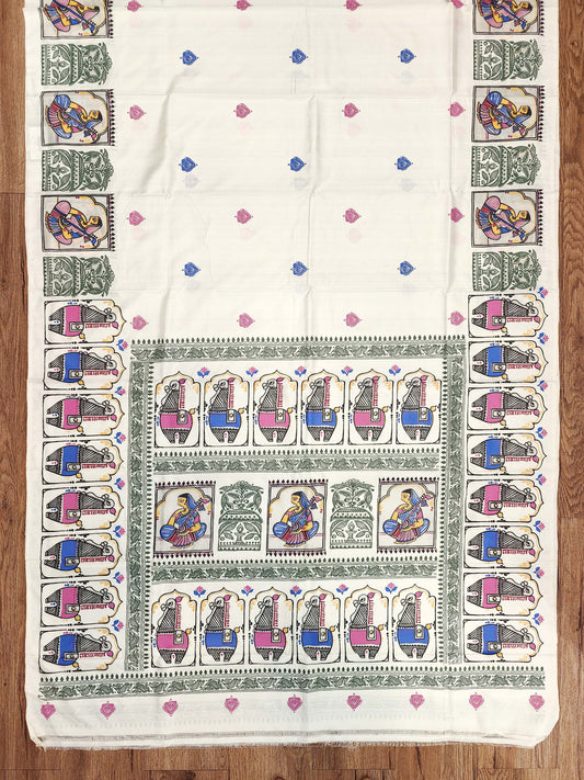 Jamini Roy Inspired Bishnupuri Silk Saree
