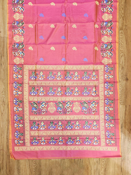 Jamini Roy Inspired Bishnupuri Silk Saree
