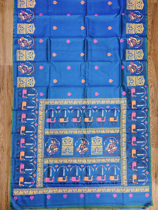 Jamini Roy Inspired Bishnupuri Silk Saree