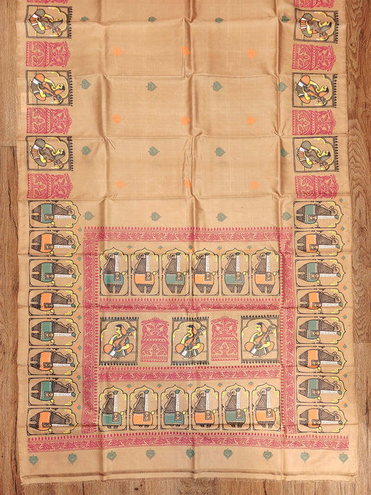 Jamini Roy Inspired Bishnupuri Silk Saree