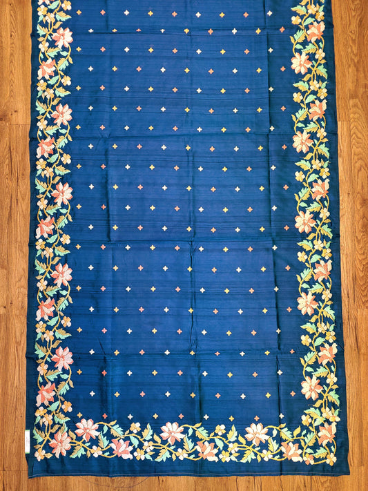 Embroidery on Blend Tussar Silk