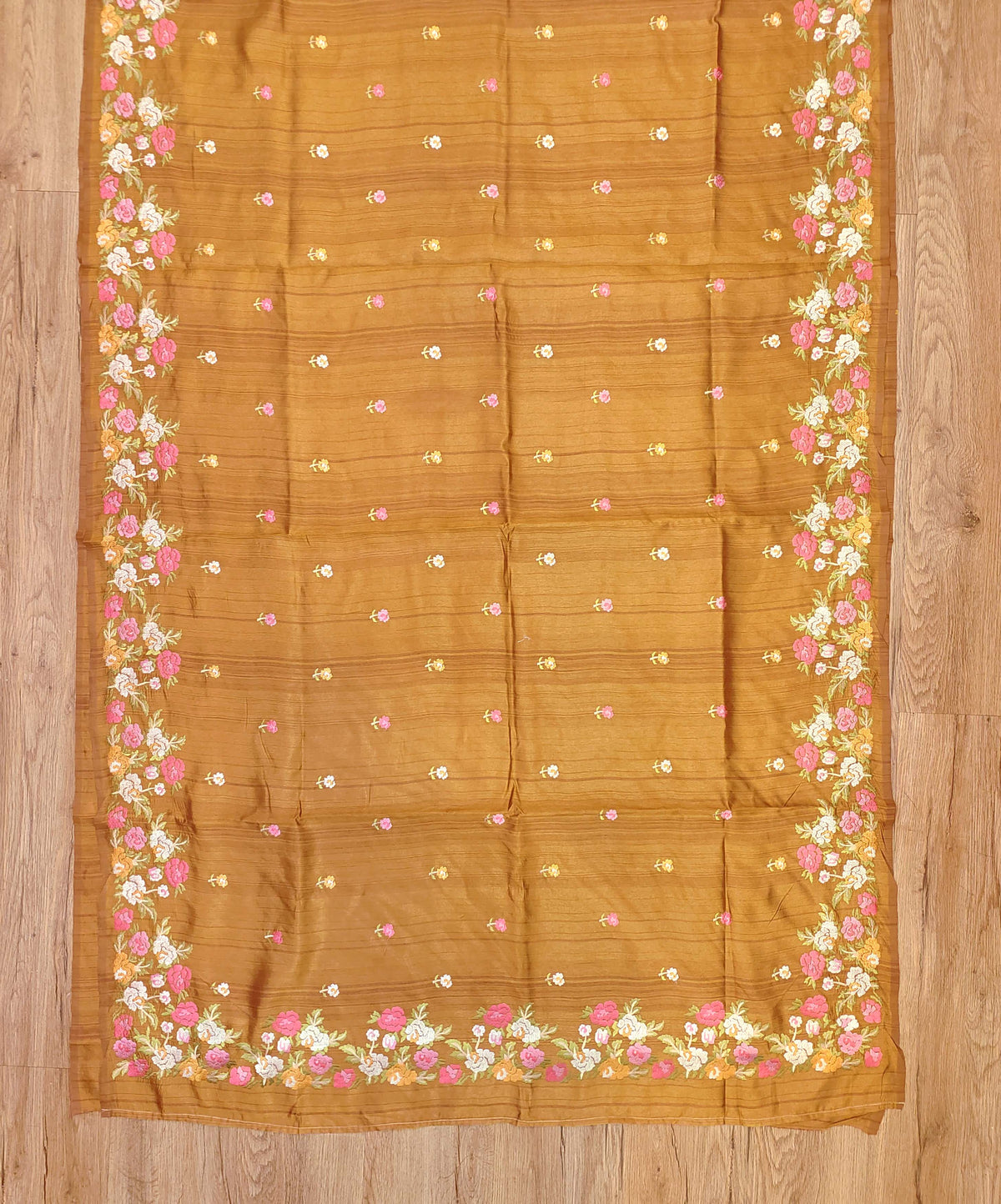 Embroidery on Blend Tussar Silk
