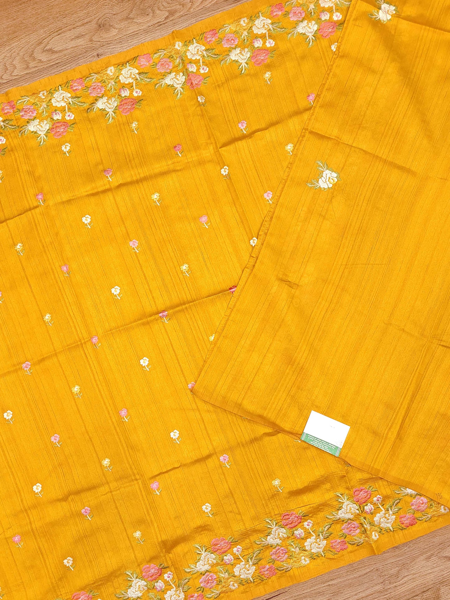 Embroidery on Blend Tussar Silk