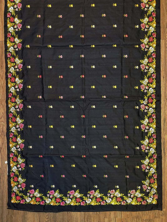 Embroidery on Blend Tussar Silk