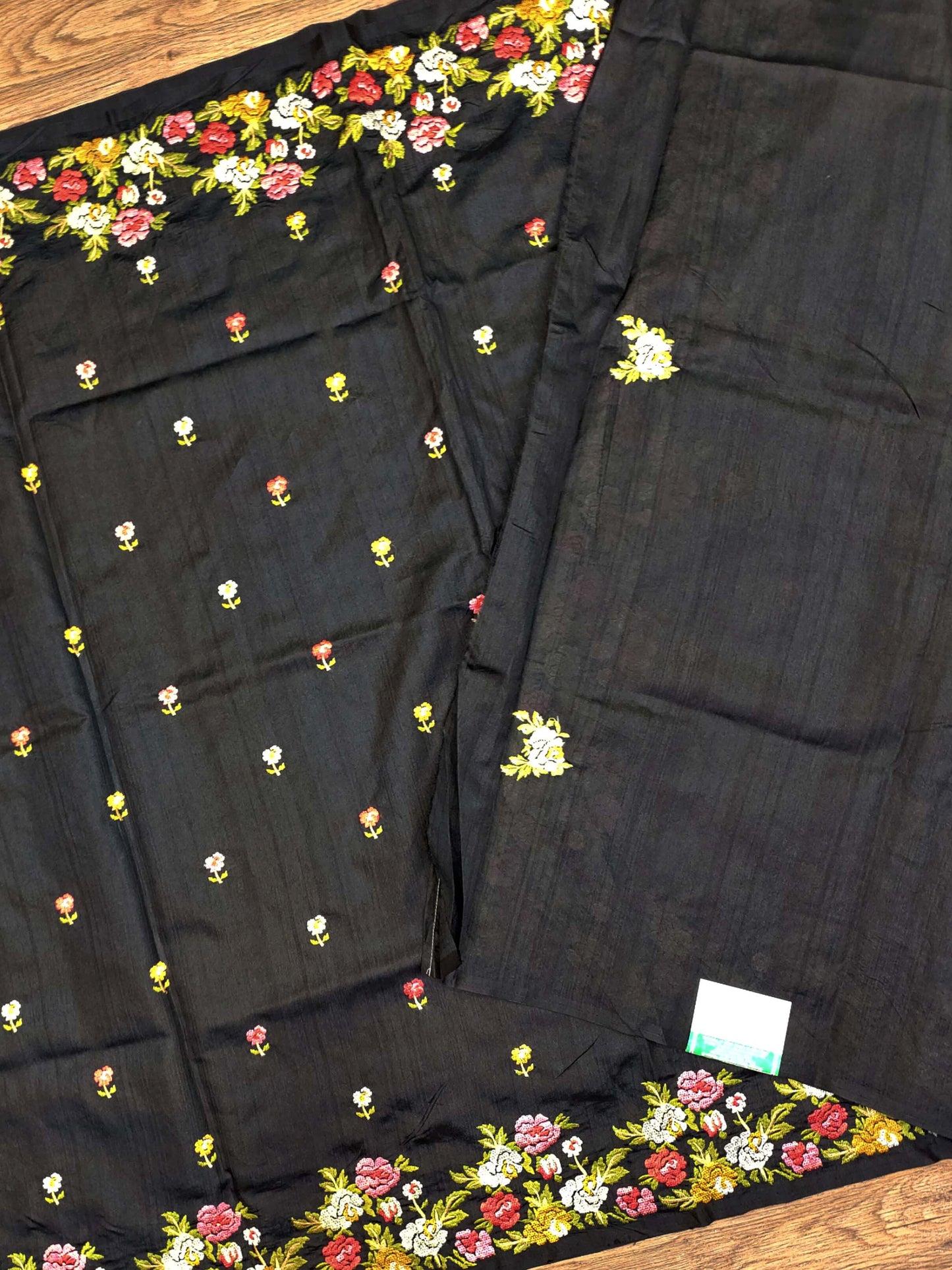 Embroidery on Blend Tussar Silk