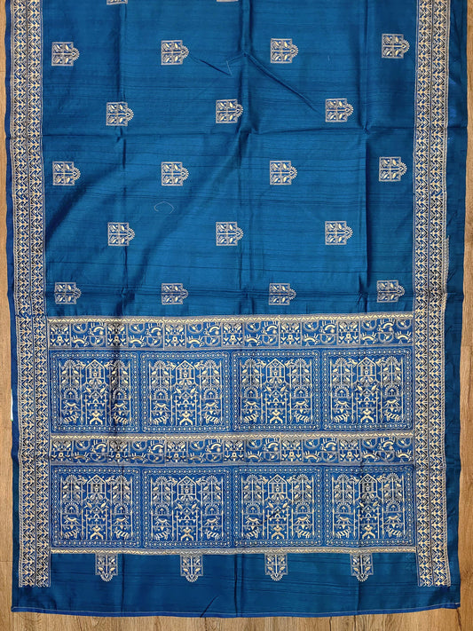 Embroidery on Blend Tussar Silk