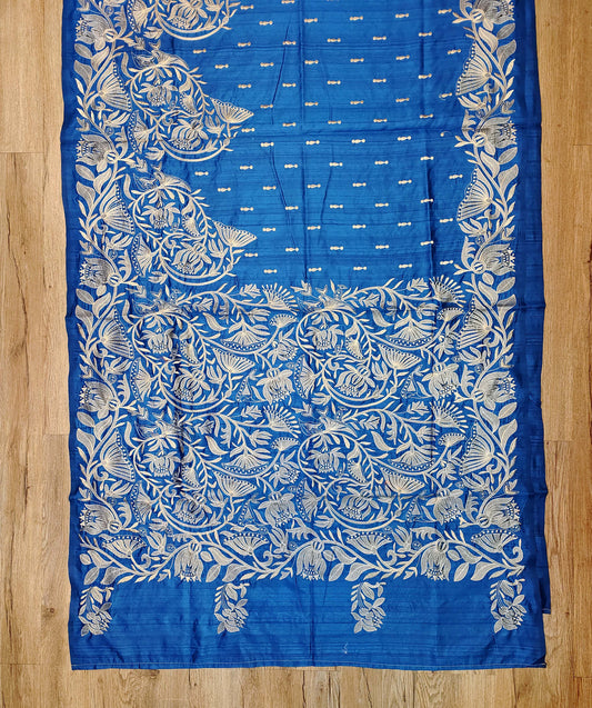 Embroidery on Blend Tussar Silk