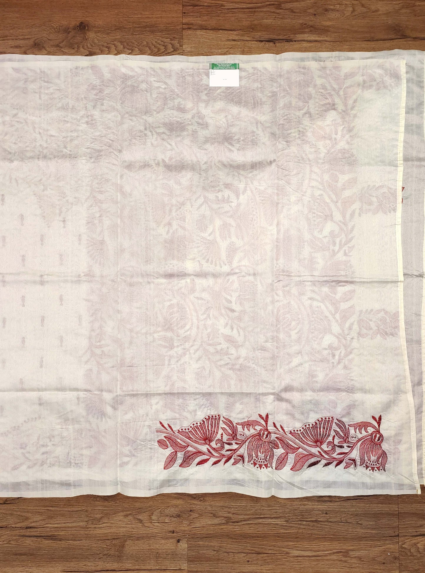 Embroidery on Blend Tussar Silk