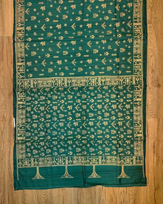 Embroidery on Blend Tussar Silk