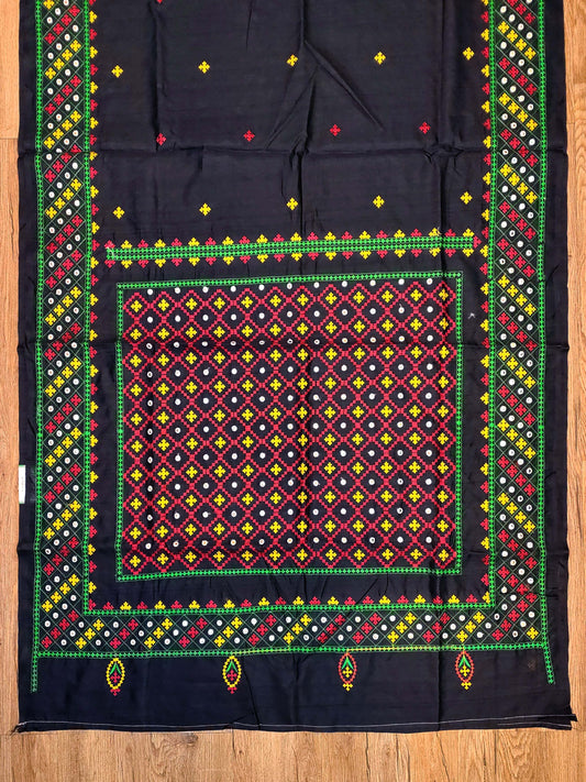 Embroidery on Blend Tussar Silk