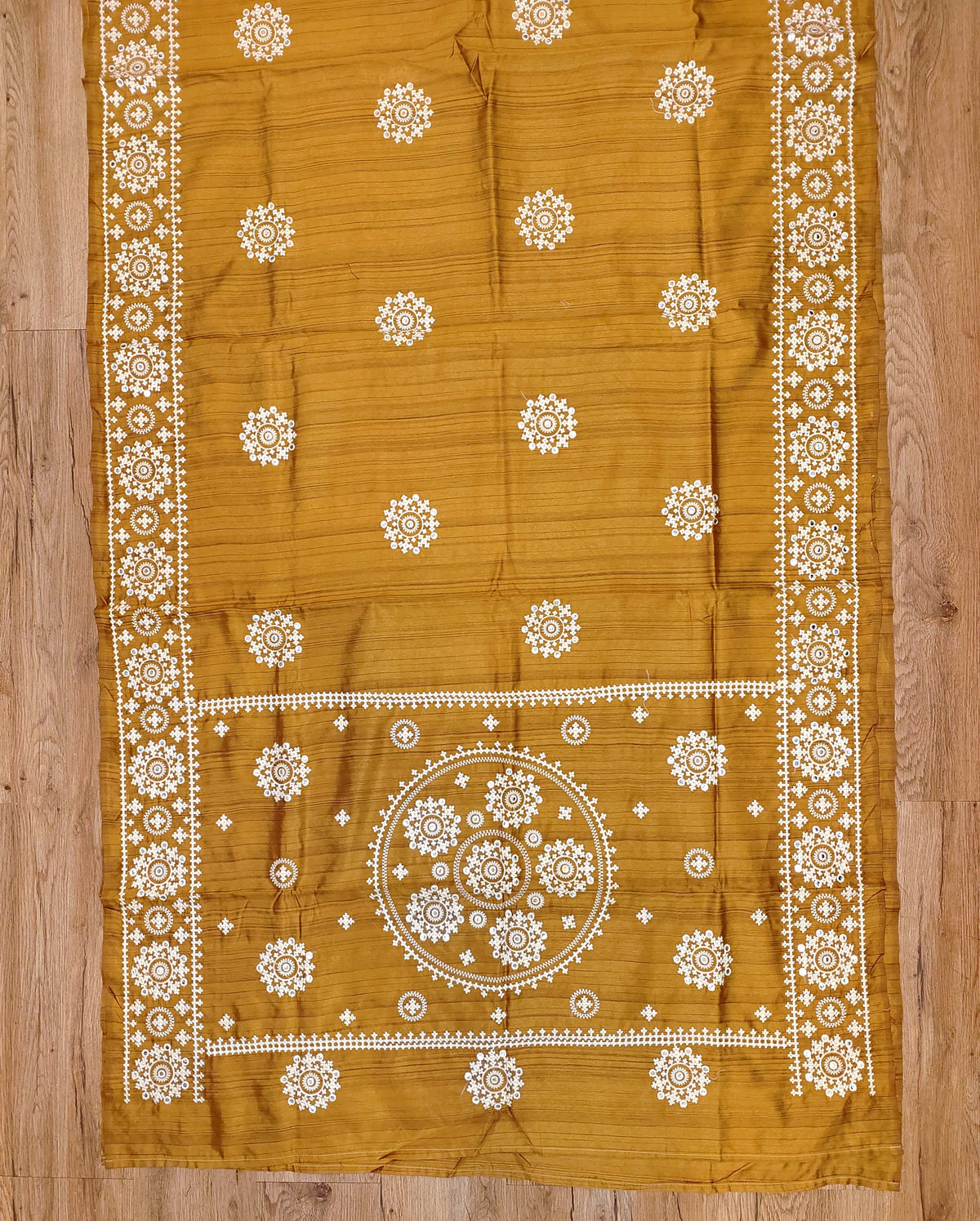 Embroidery on Blend Tussar Silk