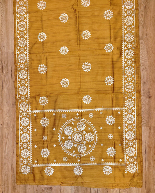 Embroidery on Blend Tussar Silk