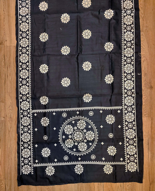 Embroidery on Blend Tussar Silk