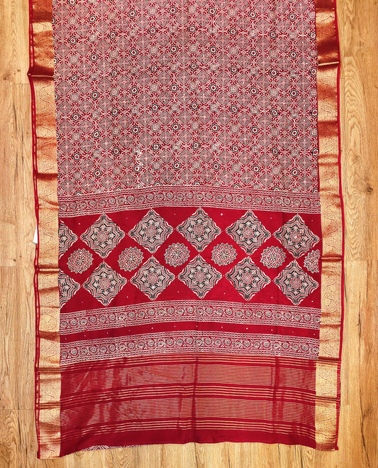 Ajrak Print on Viscose