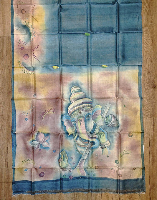 Kantha Chitra Tussar Saree