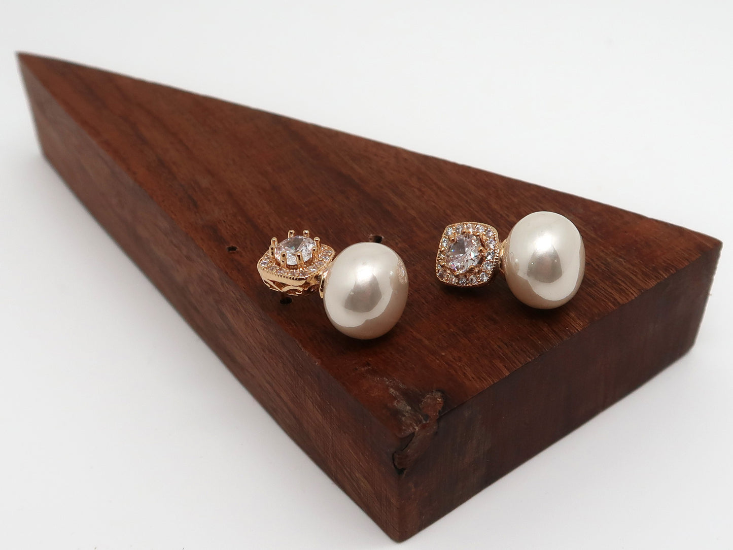Pearl Halo Studs