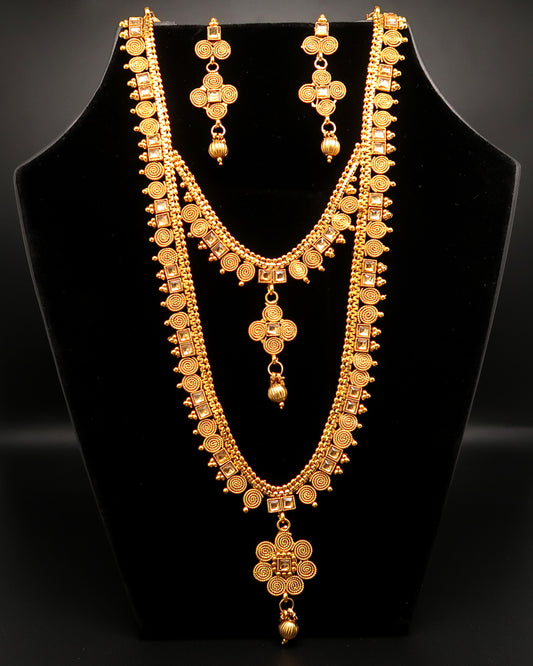 Antique Temple Layered Necklace Set