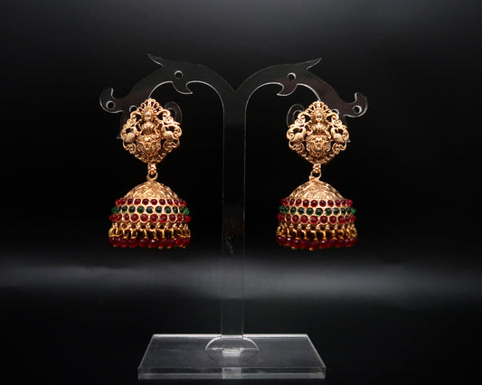 Antique Temple Peacock Pendant Necklace Set