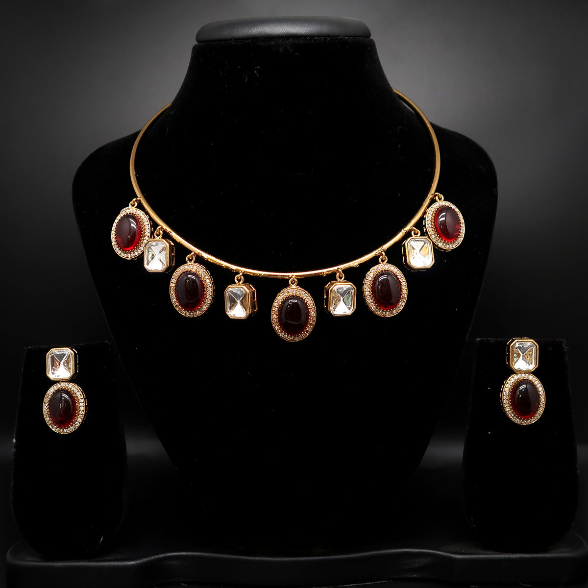 Rajasthani Kundan Drop Necklace Set