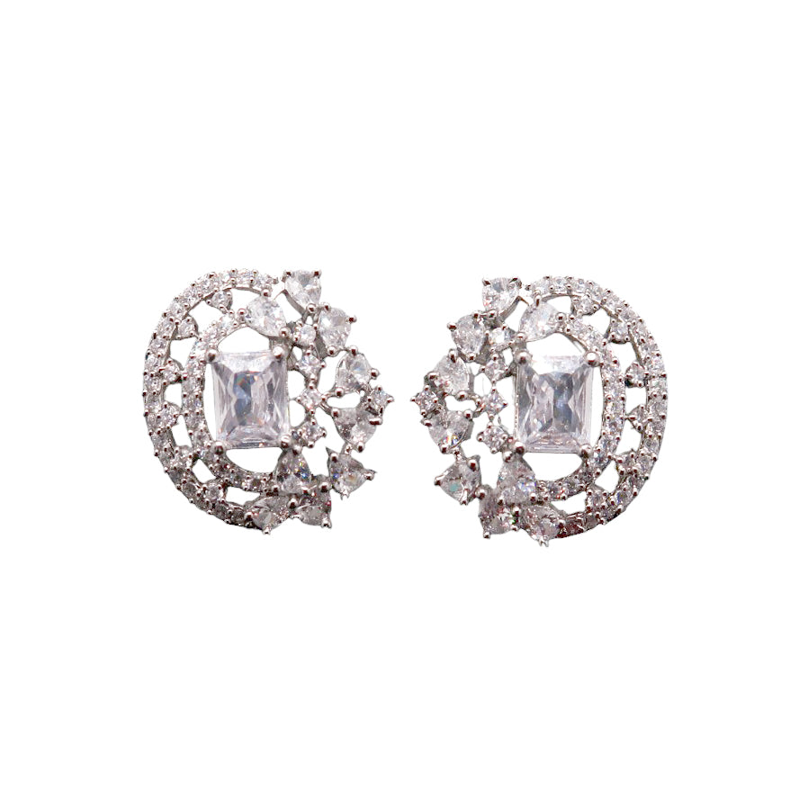 Classic Radiance CZ Crystal Stud Earrings