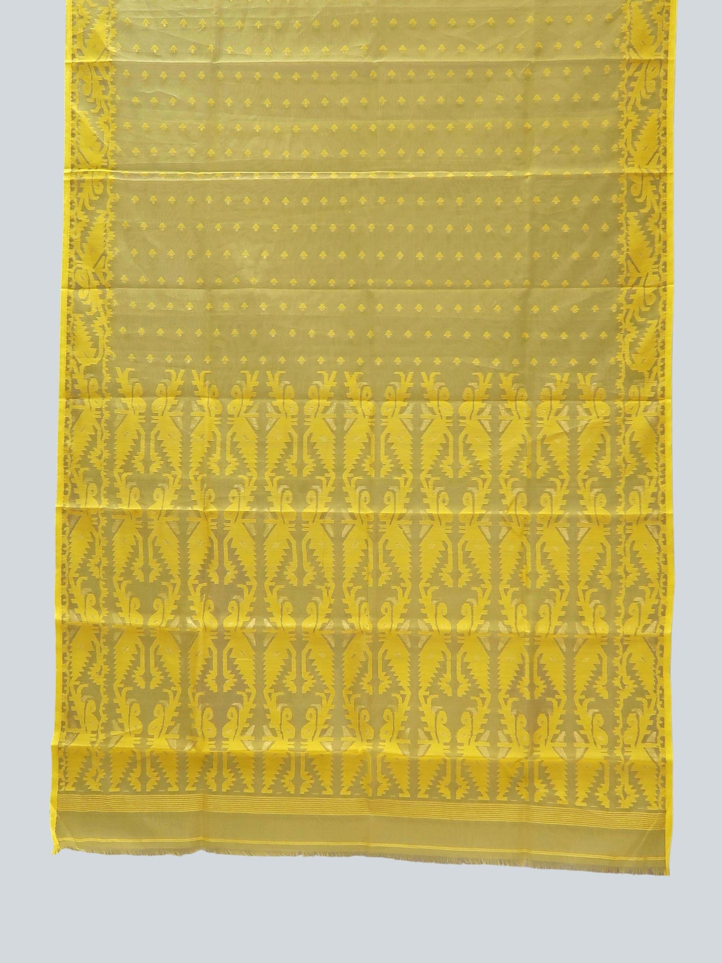 Pure Muslin Jamdani Saree with Traditional Karat Pallu