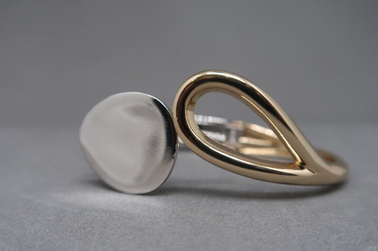 Elegant Dual Tone Minimal Cuff