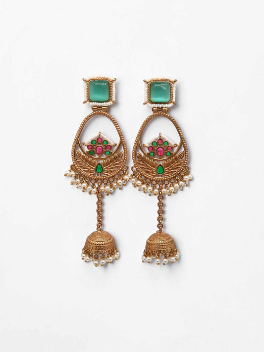Emerald Gul Kashmiri Jhumka