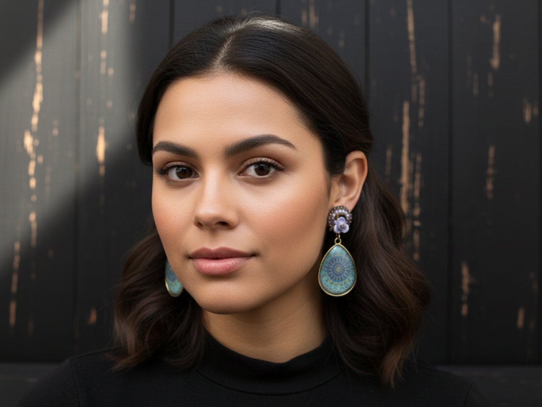 Mandala Drop Earrings