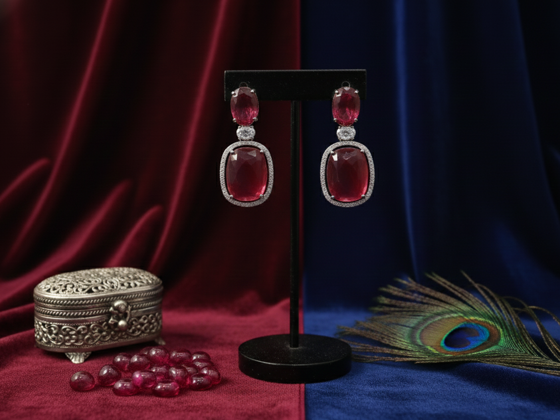 Ruby Drop Earrings