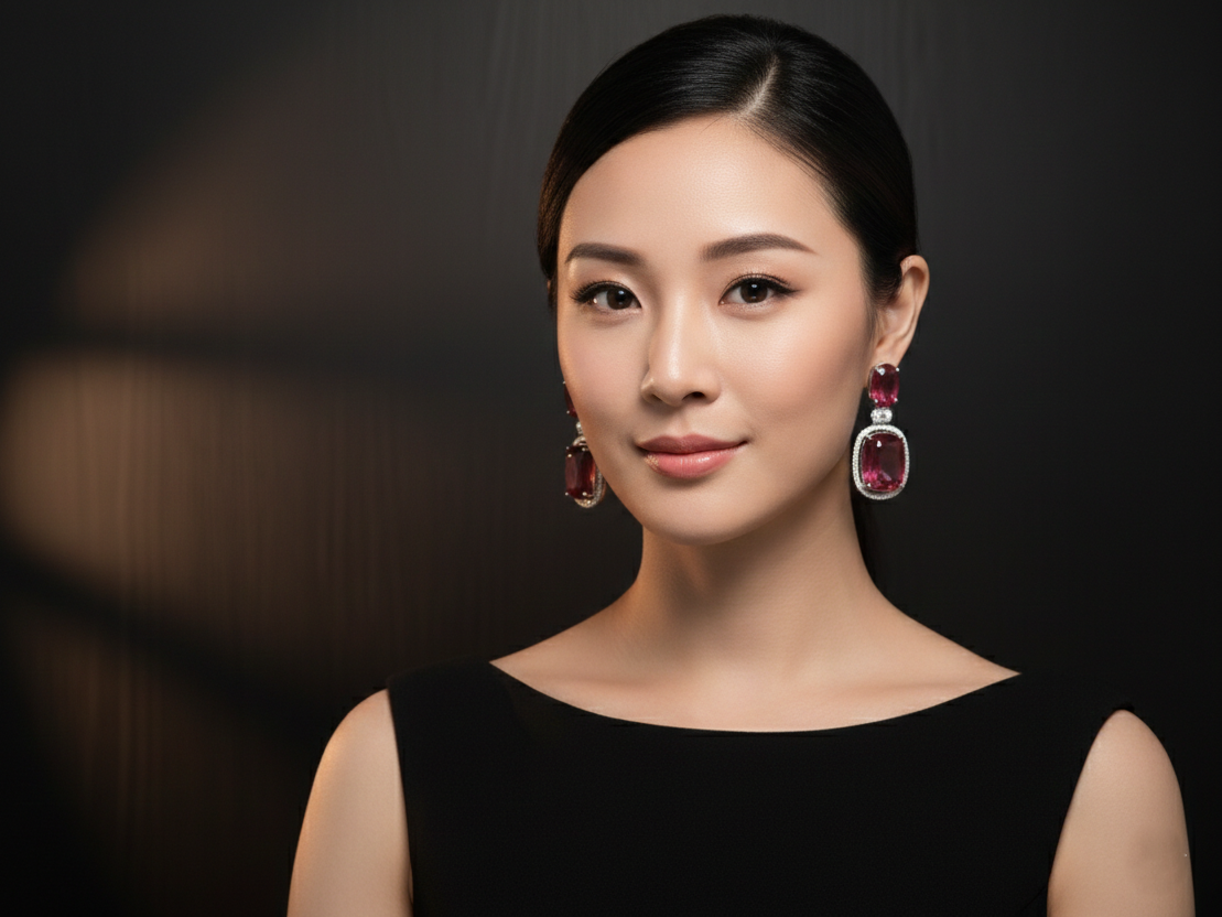 Ruby Drop Earrings