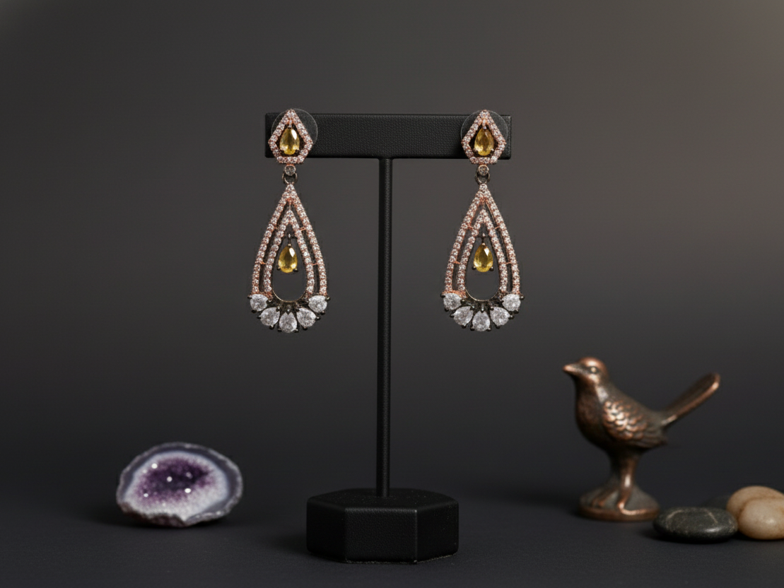 Golden Teardrop Elegance