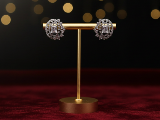 Classic Radiance CZ Crystal Stud Earrings