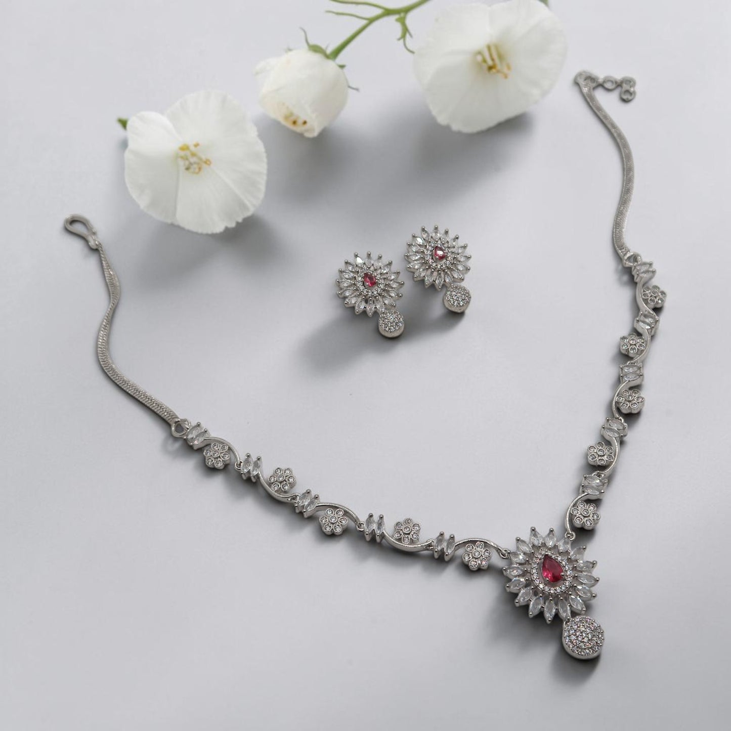 Ruby Bloom Necklace