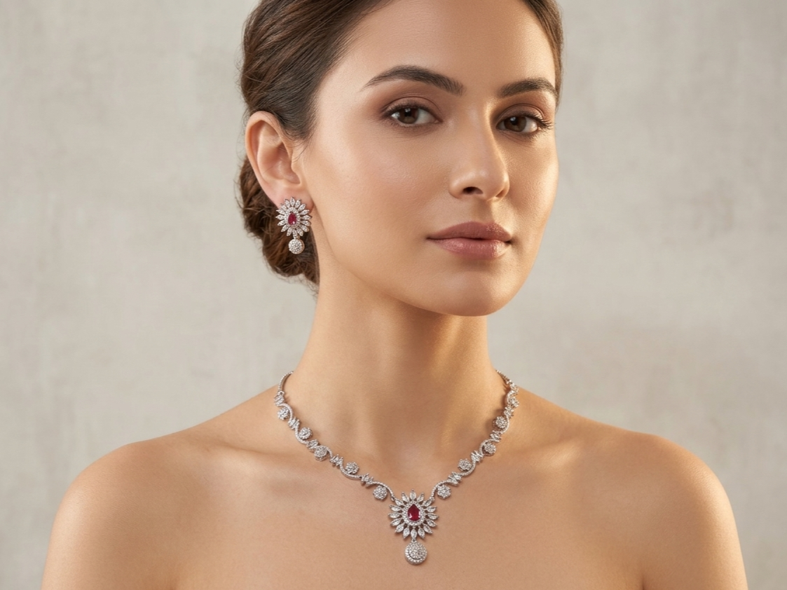 Ruby Bloom Necklace