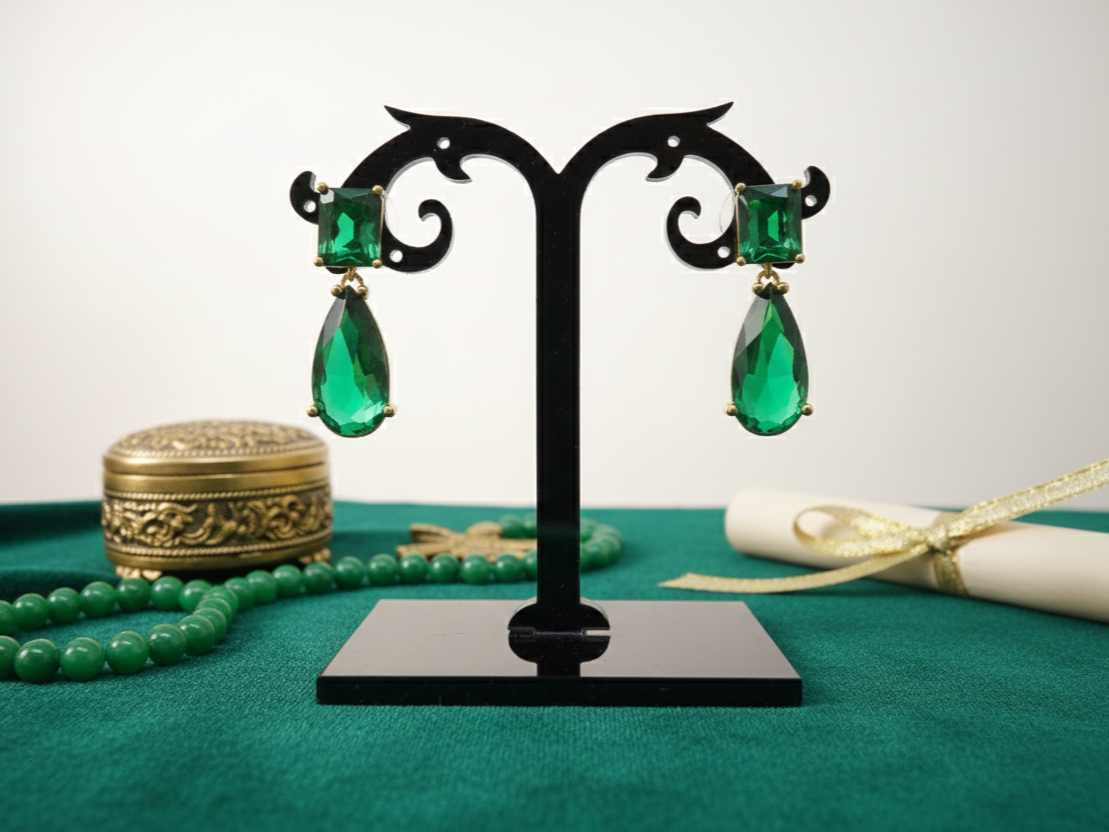 Emerald Drop Earrings