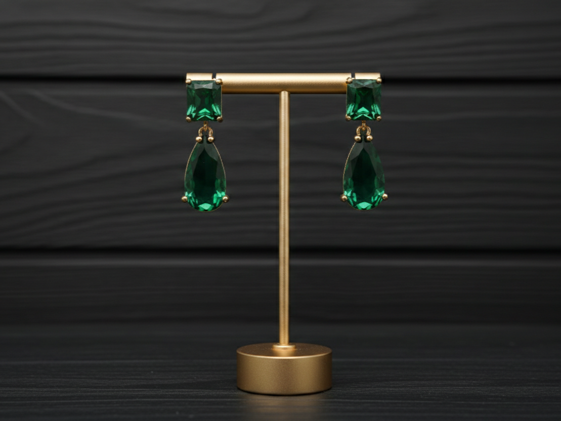 Emerald Drop Earrings